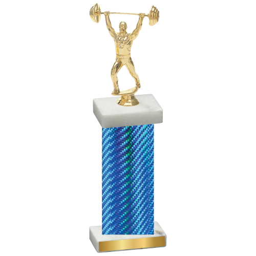 Single Blue Carbon Fiber Weights Trophy