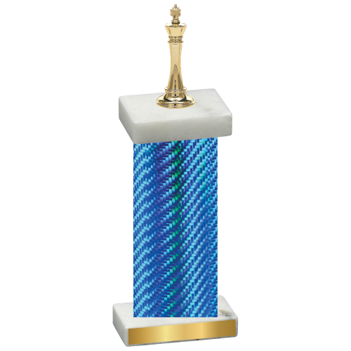 Single Blue Carbon Fiber Chess Trophy