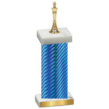 Single Blue Carbon Fiber Chess Trophy