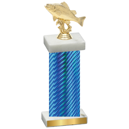 Single Blue Carbon Fiber Fishing Trophy