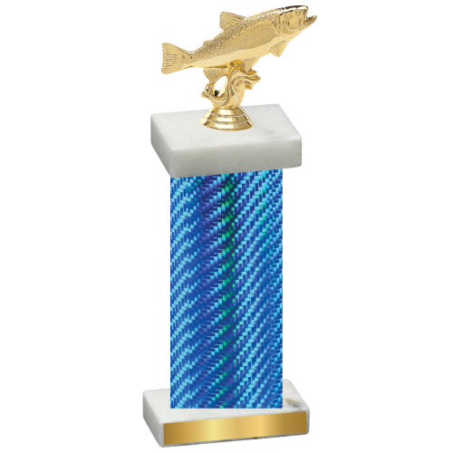 Single Blue Carbon Fiber Fishing Trophy