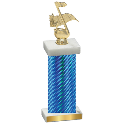 Single Blue Carbon Fiber Music Trophy