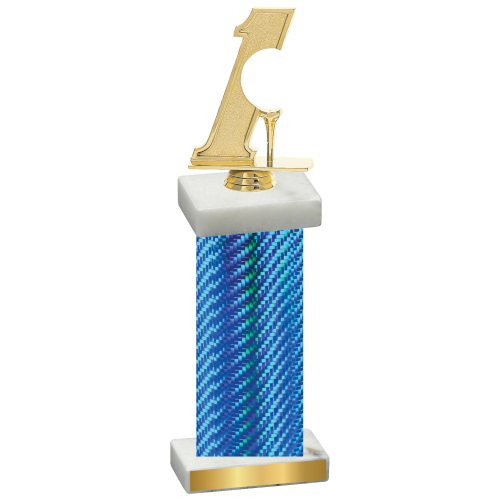 Single Blue Carbon Fiber Golf Trophy