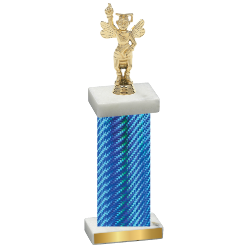 Single Blue Carbon Fiber Academics Trophy