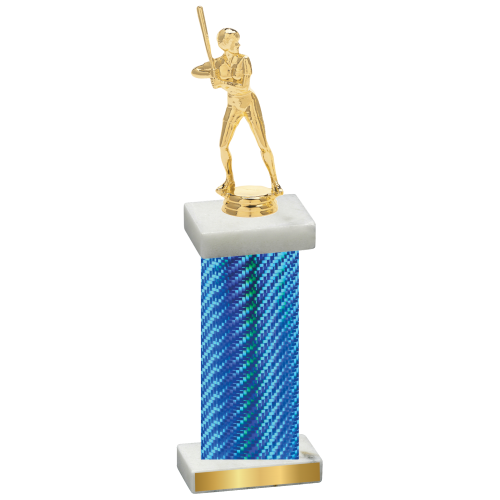 Single Blue Carbon Fiber Softball Trophy