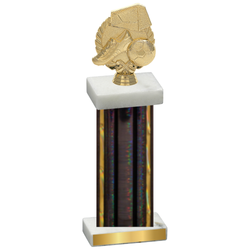 Single Black Glacier Soccer Trophy