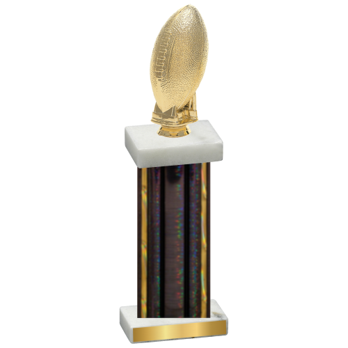 Single Black Glacier Football Trophy