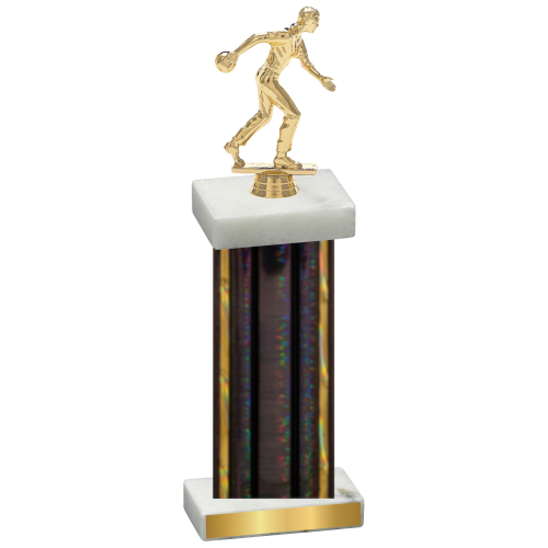 Single Black Glacier Bowling Trophy