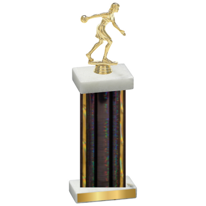 Single Black Glacier Bowling Trophy