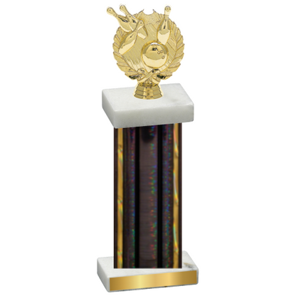 Single Black Glacier Bowling Trophy