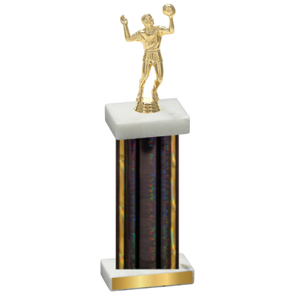 Single Black Glacier Volleyball Trophy