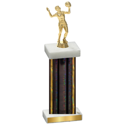 Single Black Glacier Volleyball Trophy