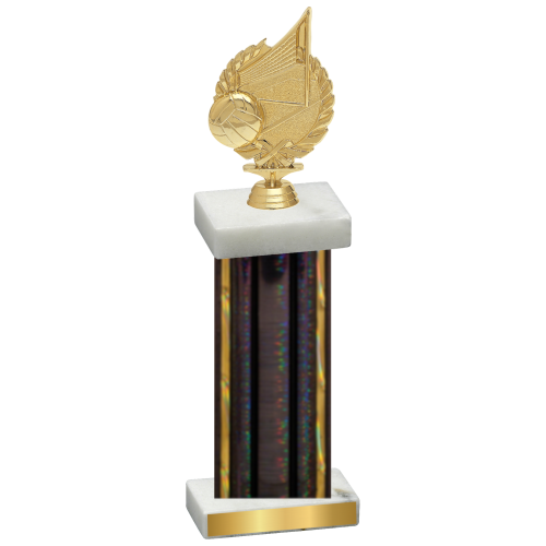 Single Black Glacier Volleyball Trophy