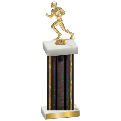 Single Black Glacier Football Trophy