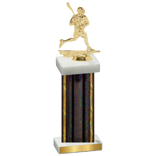 Single Black Glacier Lacrosse Trophy