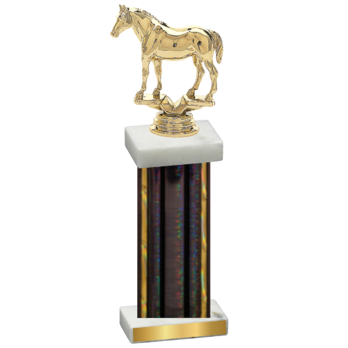 Single Black Glacier Horses Trophy