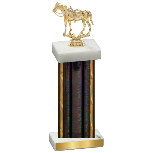 Single Black Glacier Horses Trophy