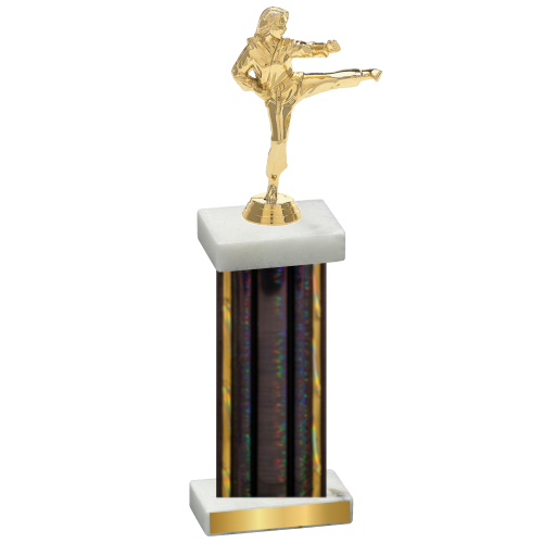 Single Black Glacier Karate Trophy