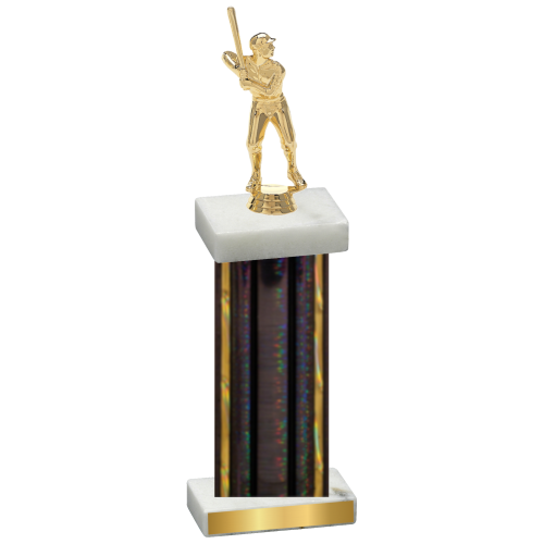 Single Black Glacier Baseball Trophy