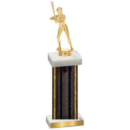 Single Black Glacier Softball Trophy