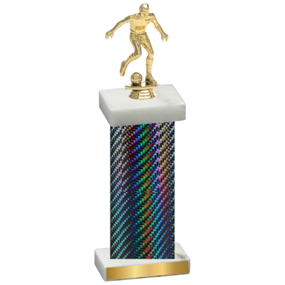 Single Black Carbon Fiber Soccer Trophy