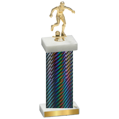 Single Black Carbon Fiber Soccer Trophy