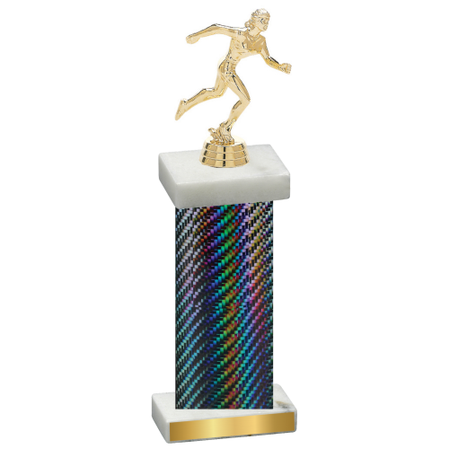 Single Black Carbon Fiber Running Trophy