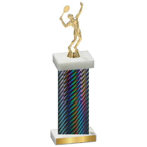 Single Black Carbon Fiber Tennis Trophy