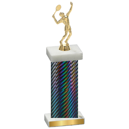 Single Black Carbon Fiber Tennis Trophy