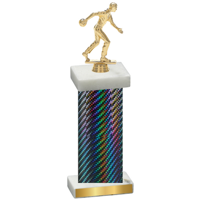 Single Black Carbon Fiber Bowling Trophy