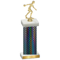 Single Black Carbon Fiber Bowling Trophy