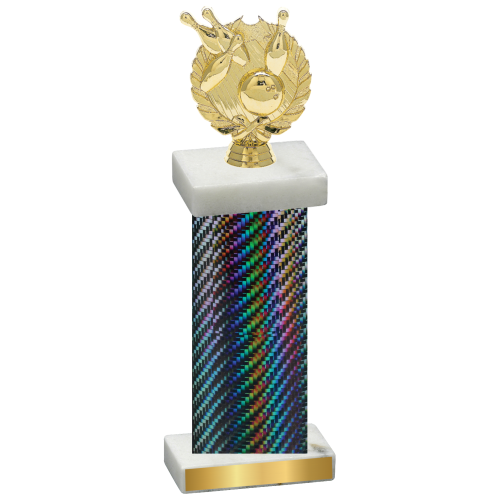 Single Black Carbon Fiber Bowling Trophy