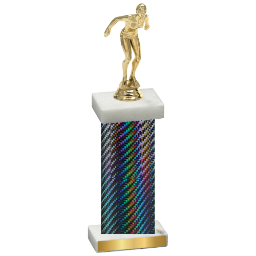 Single Black Carbon Fiber Tennis Trophy