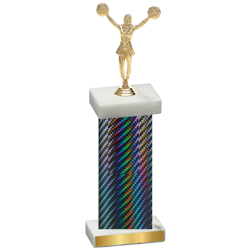 Single Black Carbon Fiber Cheerleading Trophy