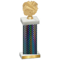 Single Black Carbon Fiber Cheerleading Trophy