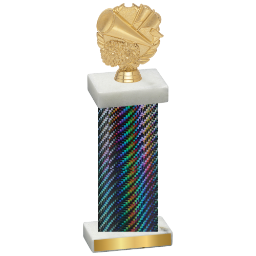 Single Black Carbon Fiber Cheerleading Trophy