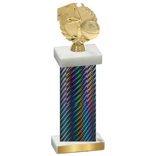 Single Black Carbon Fiber Basketball Trophy