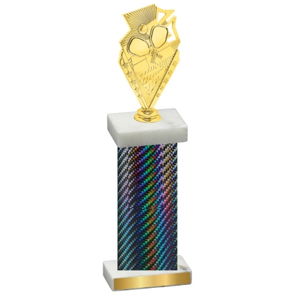 Single Black Carbon Fiber Pickleball Trophy