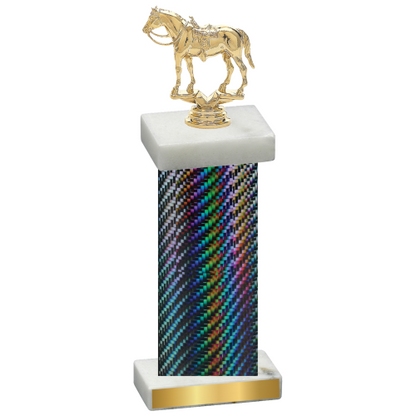 Single Black Carbon Fiber Horses Trophy