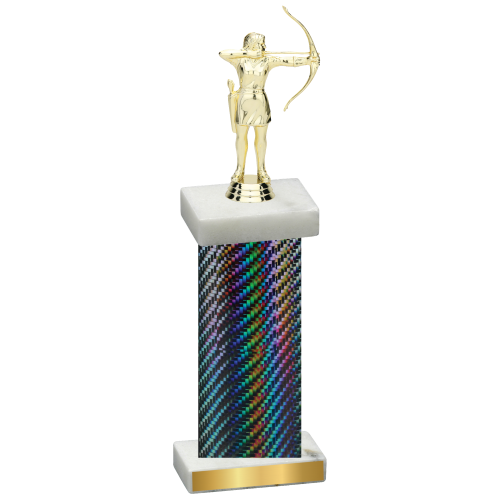 Single Black Carbon Fiber Archery Trophy