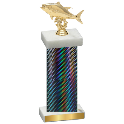 Single Black Carbon Fiber Fishing Trophy