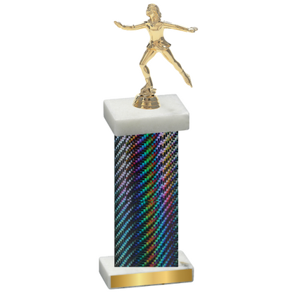 Single Black Carbon Fiber Skater Trophy