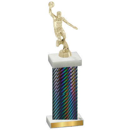 Single Black Carbon Fiber Basketball Trophy