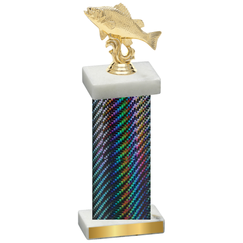 Single Black Carbon Fiber Fishing Trophy