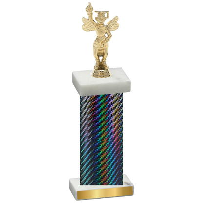 Single Black Carbon Fiber Academics Trophy