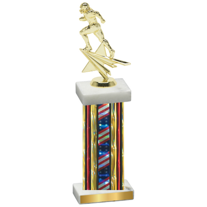 Single Flag USA Football Trophy