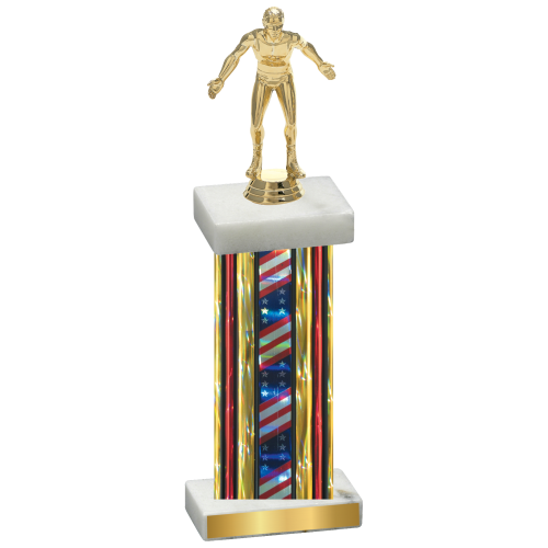 Single Flag USA Wrestling Trophy