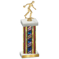 Single Flag USA Bowling Trophy