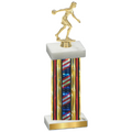 Single Flag USA Bowling Trophy