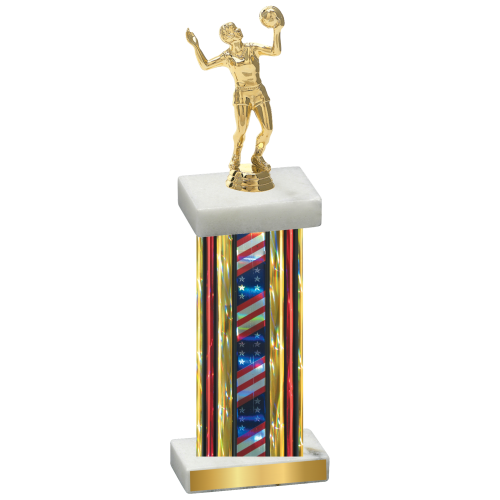 Single Flag USA Volleyball Trophy